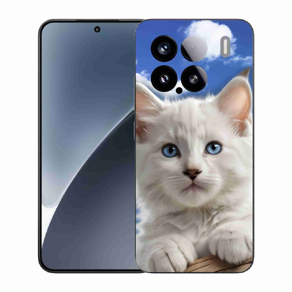 Gelový kryt mmCase na Xiaomi 15 - kotě a oblaka