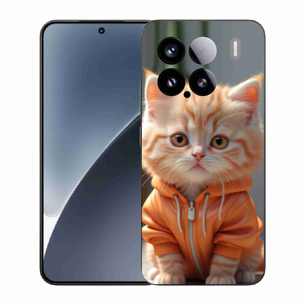 Gelový kryt mmCase na Xiaomi 15 - kotě v mikině