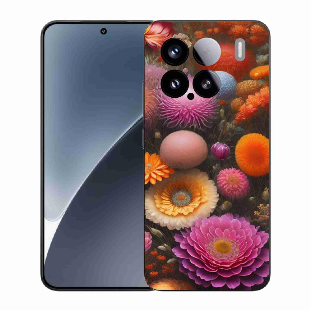 Gelový kryt mmCase na Xiaomi 15 - květinová kompozice