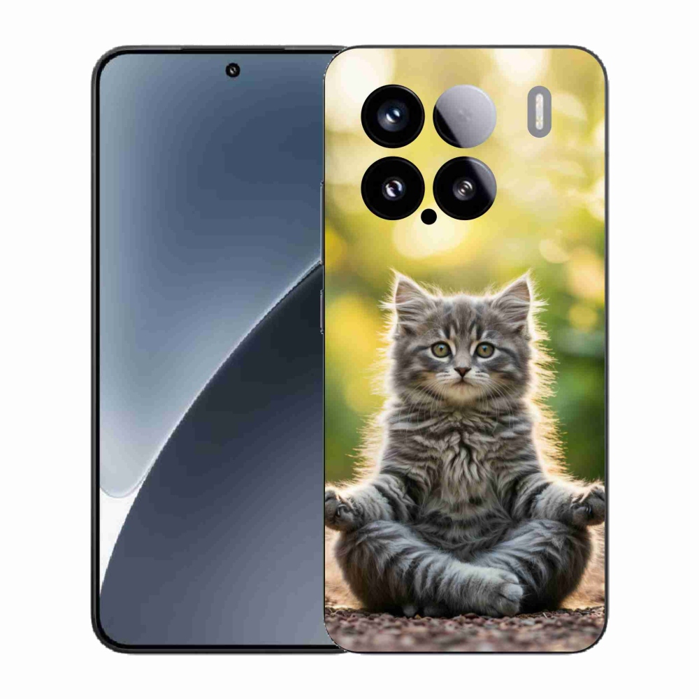 Gelový kryt mmCase na Xiaomi 15 - meditující kotě