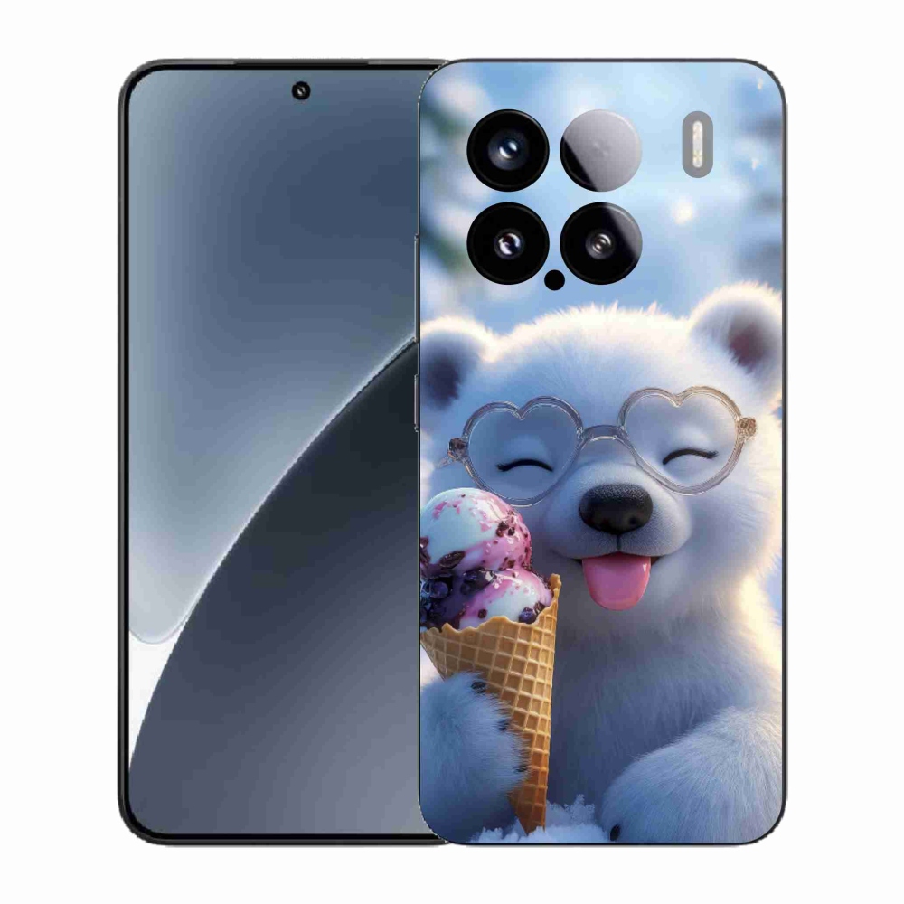 Gelový kryt mmCase na Xiaomi 15 - medvídek se zmrzlinou