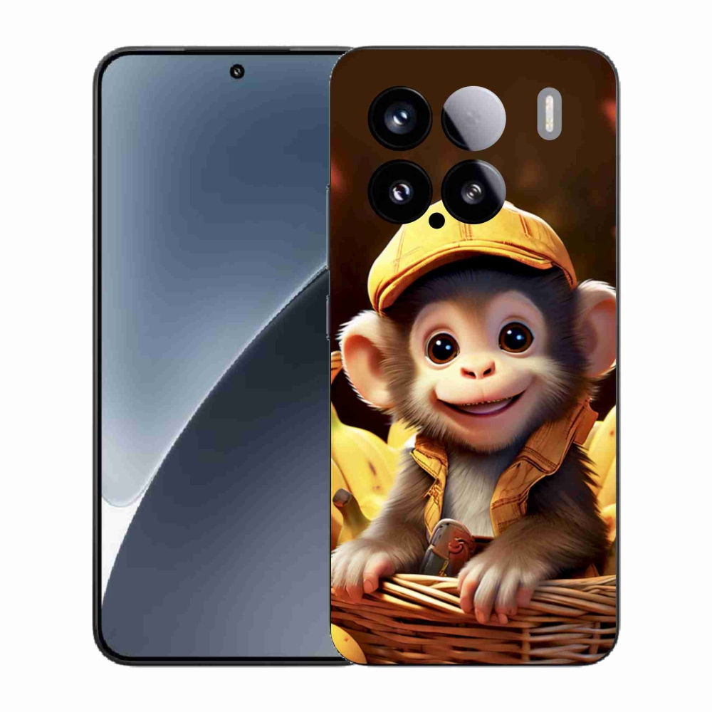 Gelový kryt mmCase na Xiaomi 15 - opice v košíku