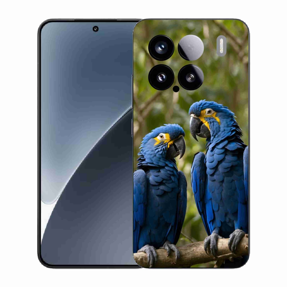 Gelový kryt mmCase na Xiaomi 15 - papouščí duo