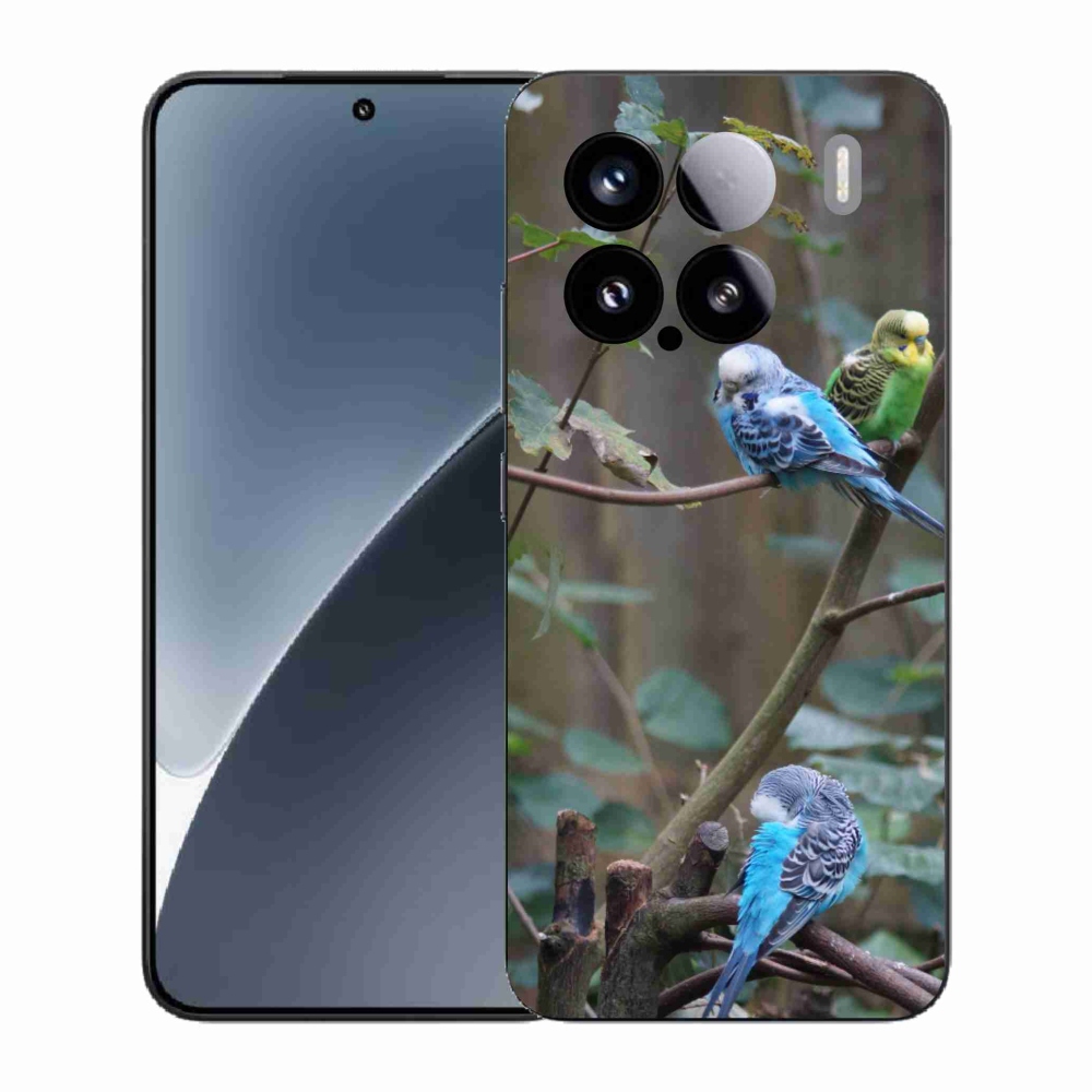 Gelový kryt mmCase na Xiaomi 15 - papoušci na větvi