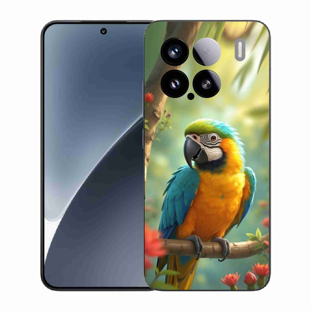 Gelový kryt mmCase na Xiaomi 15 - papoušek ara modrožlutá