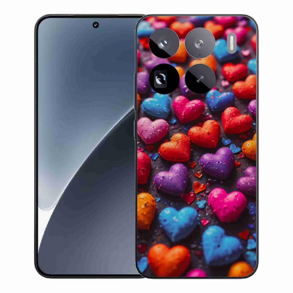 Gelový kryt mmCase na Xiaomi 15 Pro - barevná srdce