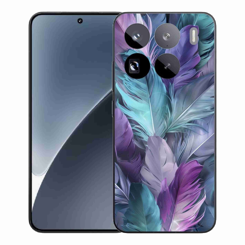Gelový kryt mmCase na Xiaomi 15 Pro - barevné peří 2