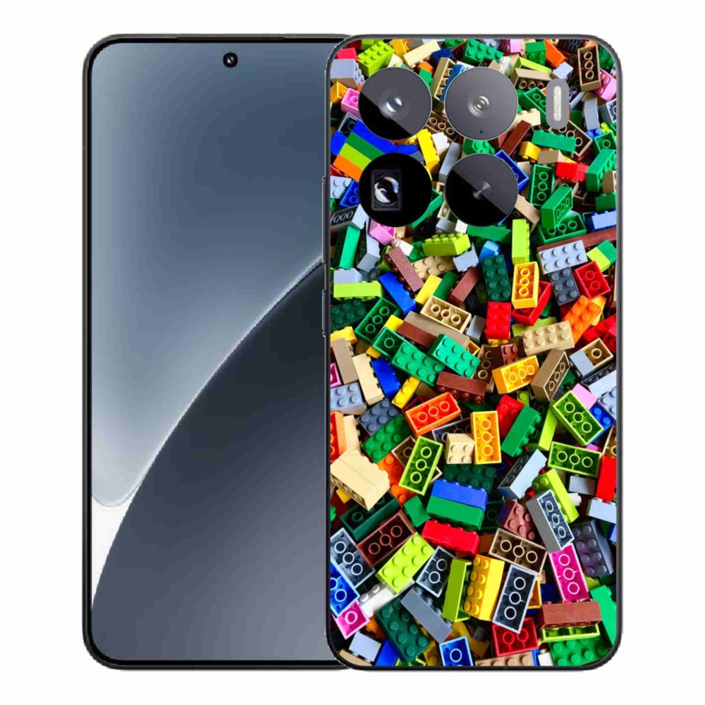 Gelový kryt mmCase na Xiaomi 15 Pro - barevné stavební kostky