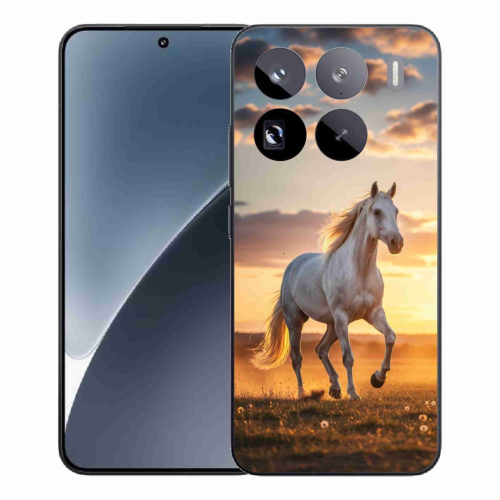 Gelový kryt mmCase na Xiaomi 15 Pro - běžící bílý kůň 2