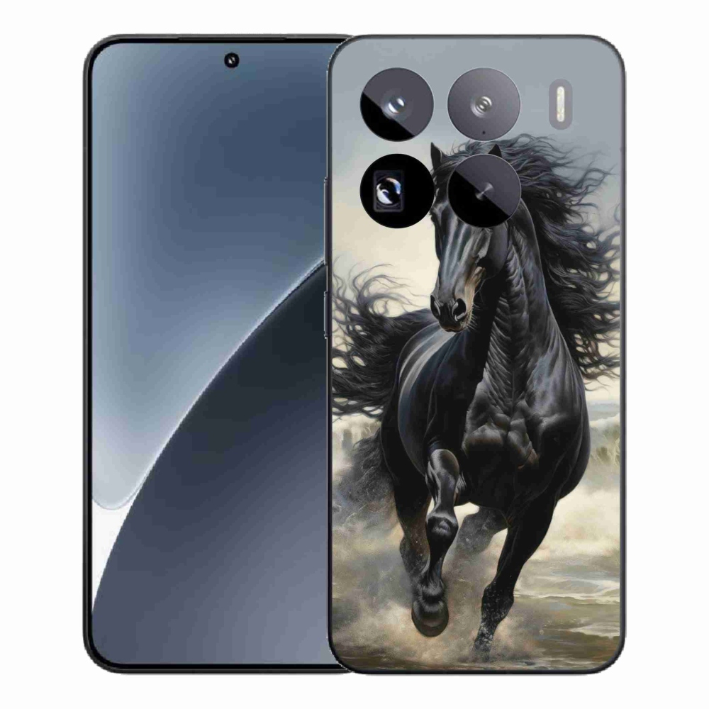 Gelový kryt mmCase na Xiaomi 15 Pro - běžící černý kůň
