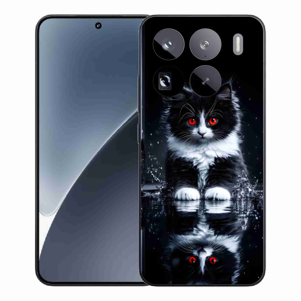 Gelový kryt mmCase na Xiaomi 15 Pro - černobílé kotě
