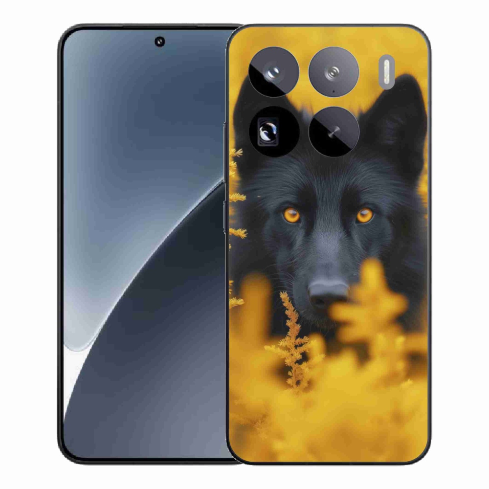 Gelový kryt mmCase na Xiaomi 15 Pro - černý vlk 2