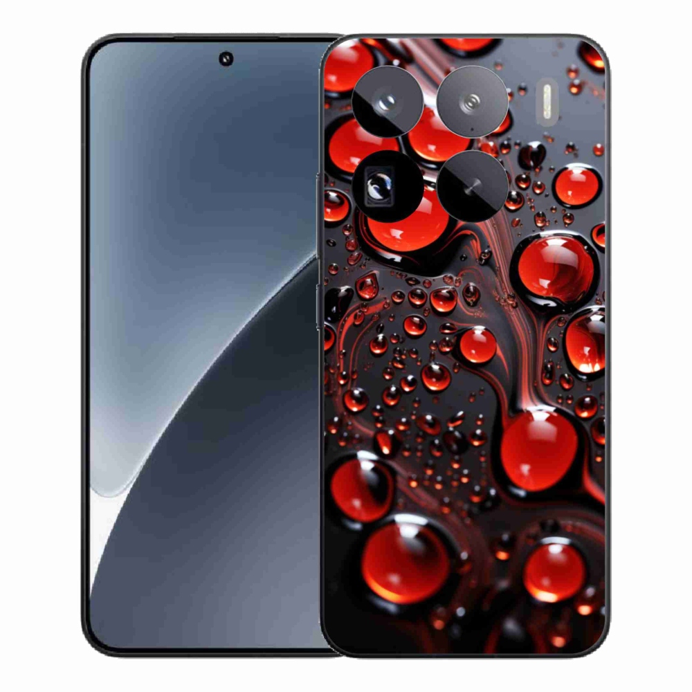 Gelový kryt mmCase na Xiaomi 15 Pro - červené kapky 2