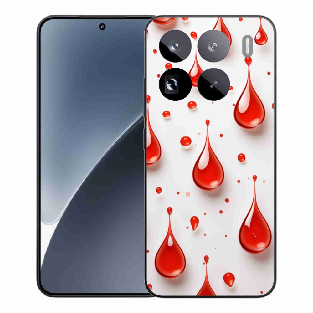 Gelový kryt mmCase na Xiaomi 15 Pro - červené kapky
