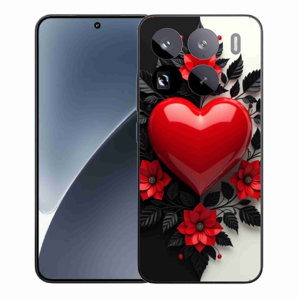 Gelový kryt mmCase na Xiaomi 15 Pro - červené srdce