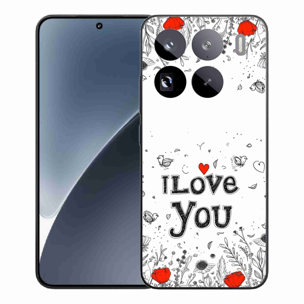 Gelový kryt mmCase na Xiaomi 15 Pro - I love you bílé pozadí