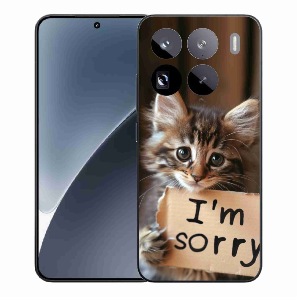 Gelový kryt mmCase na Xiaomi 15 Pro - kočíčí omluva