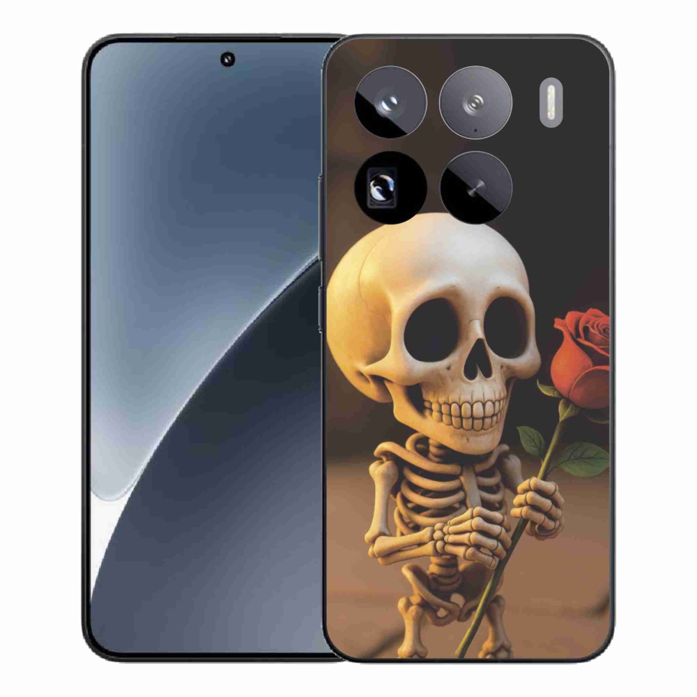 Gelový kryt mmCase na Xiaomi 15 Pro - kostlivec s růží