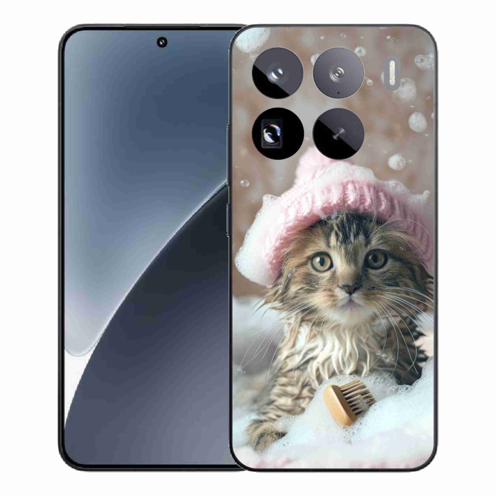 Gelový kryt mmCase na Xiaomi 15 Pro - kotě a koupel