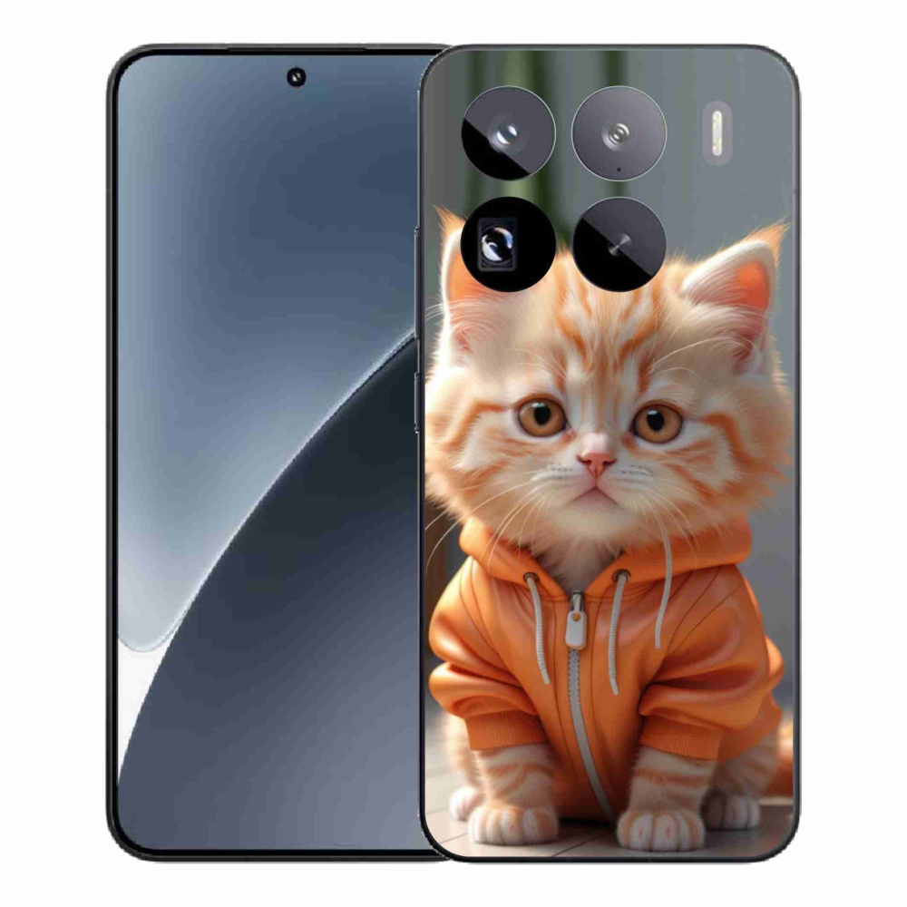 Gelový kryt mmCase na Xiaomi 15 Pro - kotě v mikině
