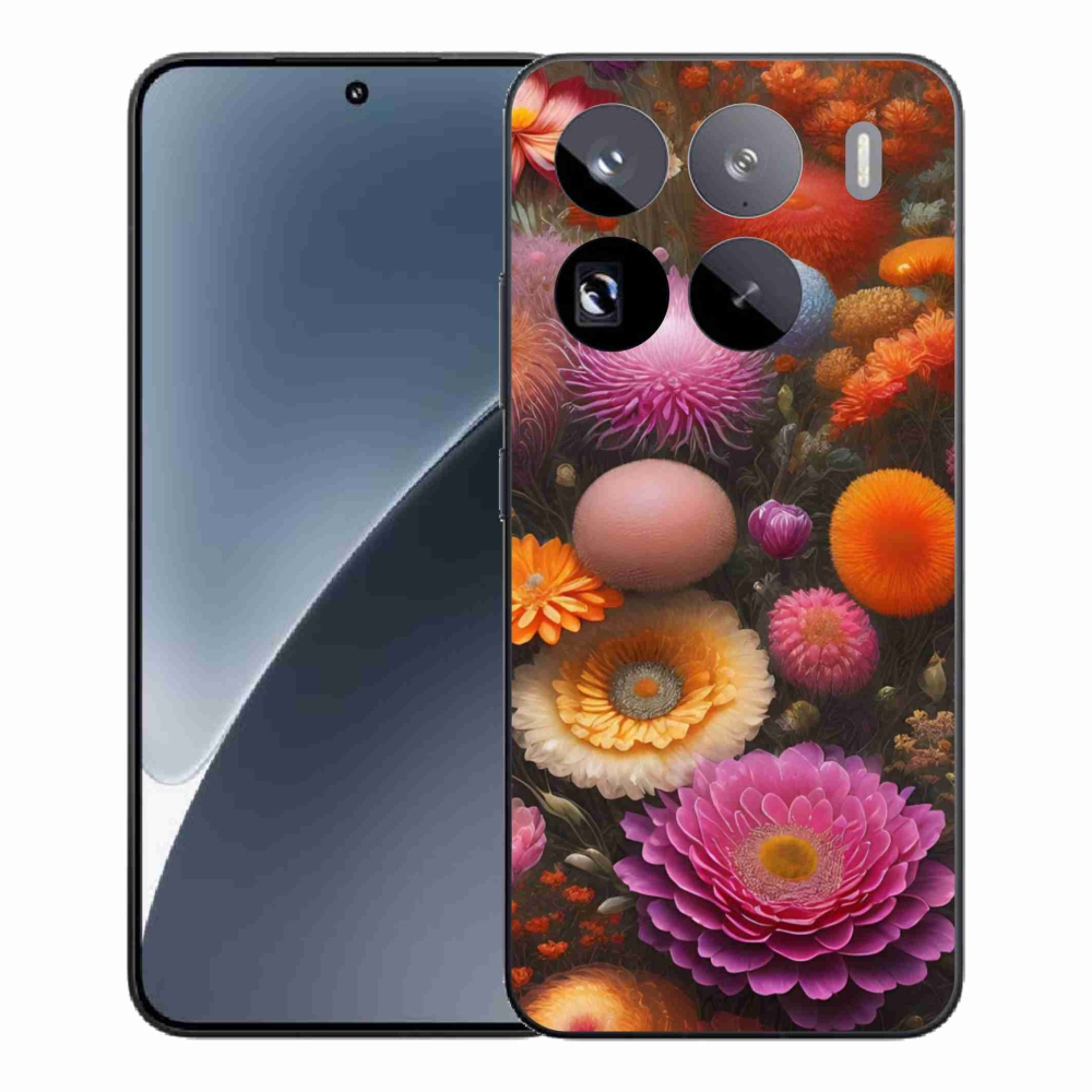 Gelový kryt mmCase na Xiaomi 15 Pro - květinová kompozice