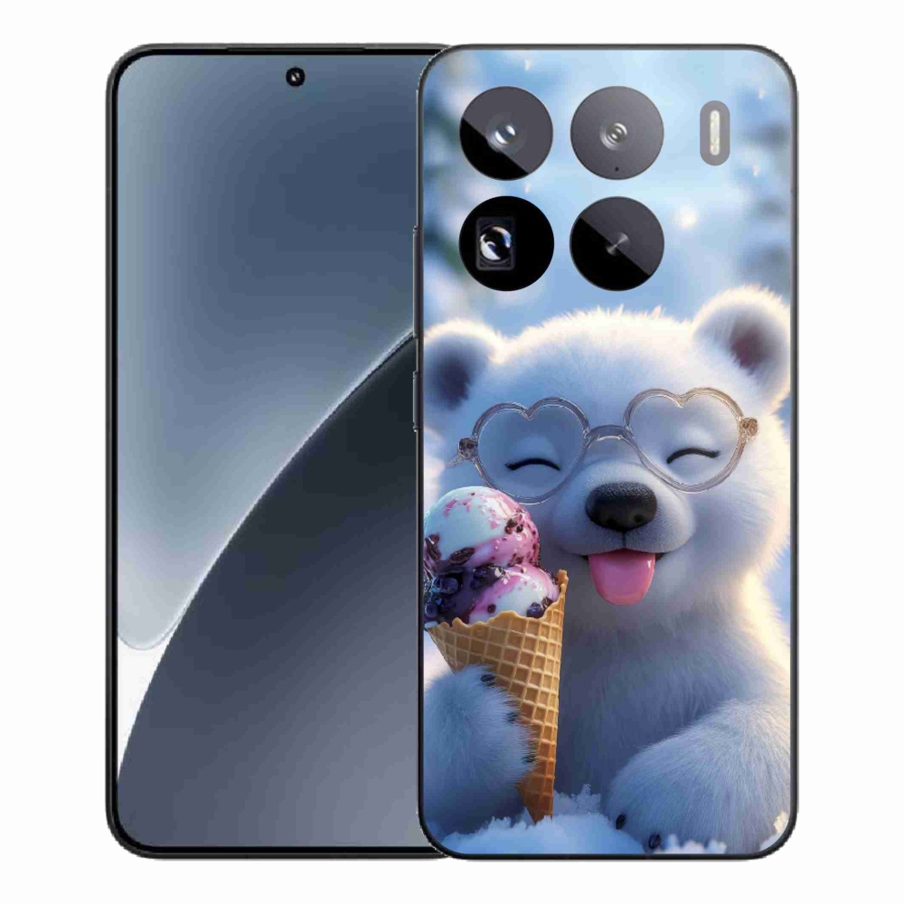 Gelový kryt mmCase na Xiaomi 15 Pro - medvídek se zmrzlinou