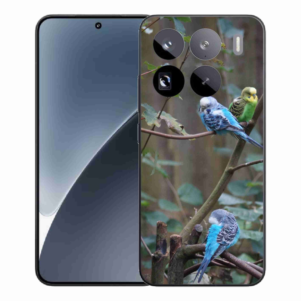 Gelový kryt mmCase na Xiaomi 15 Pro - papoušci na větvi