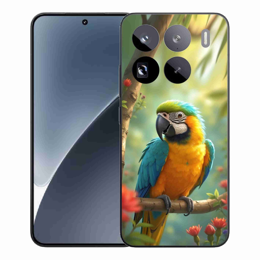 Gelový kryt mmCase na Xiaomi 15 Pro - papoušek ara modrožlutá