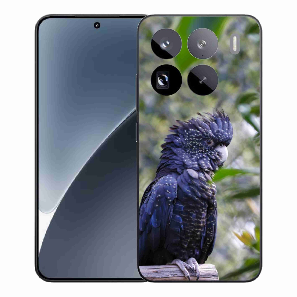 Gelový kryt mmCase na Xiaomi 15 Pro - papoušek kakadu černý