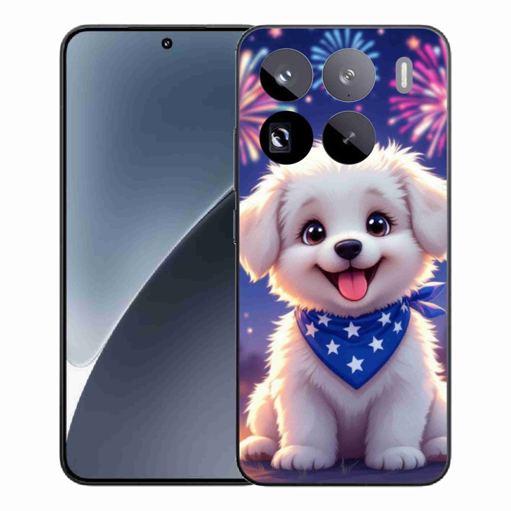 Gelový kryt mmCase na Xiaomi 15 Pro - slavnostní štěně