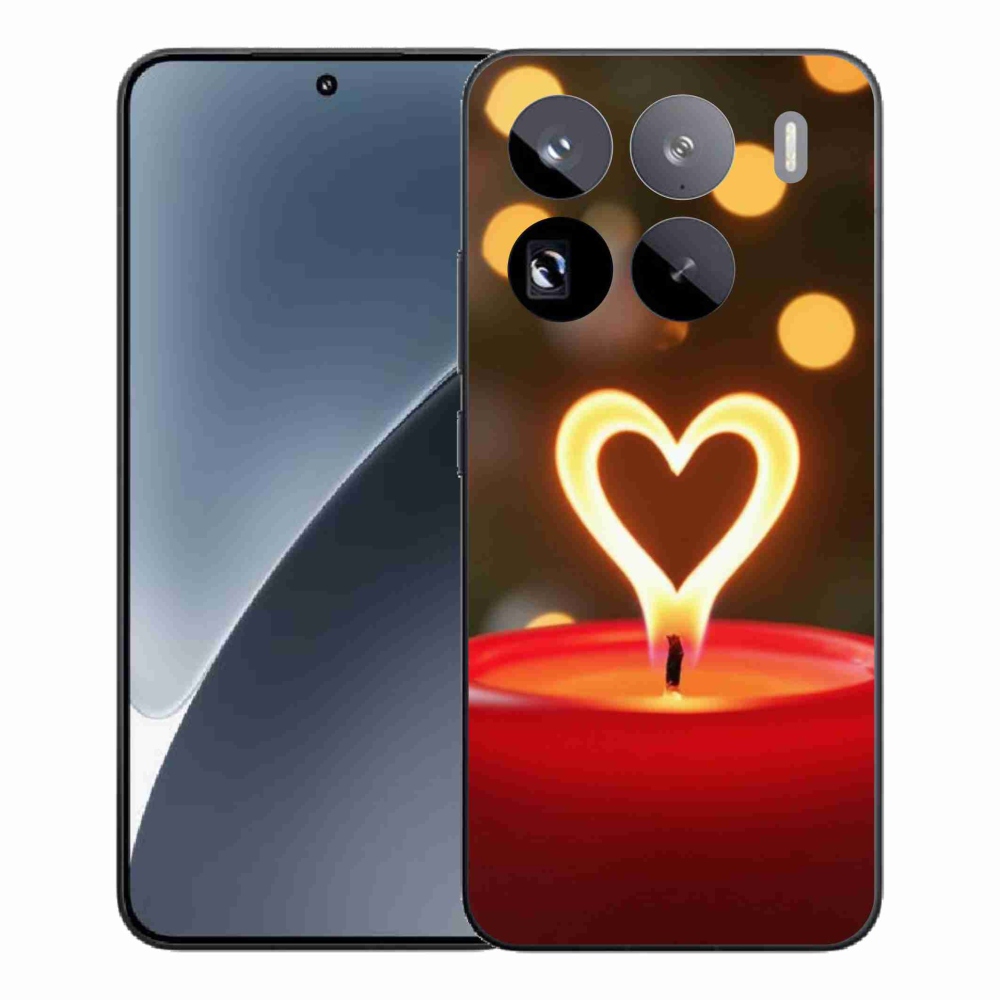 Gelový kryt mmCase na Xiaomi 15 Pro - srdce z plamene