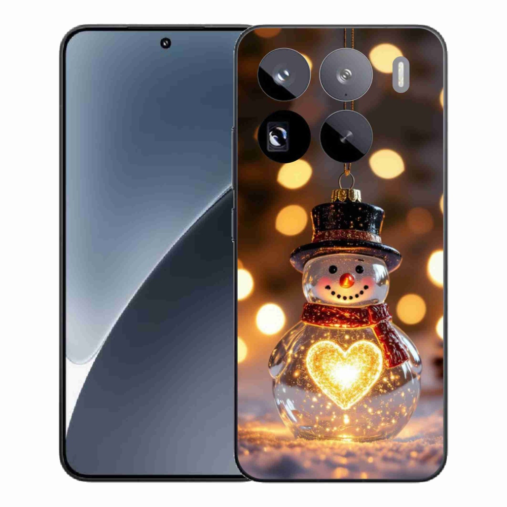 Gelový kryt mmCase na Xiaomi 15 Pro - svítící vánoční sněhulák