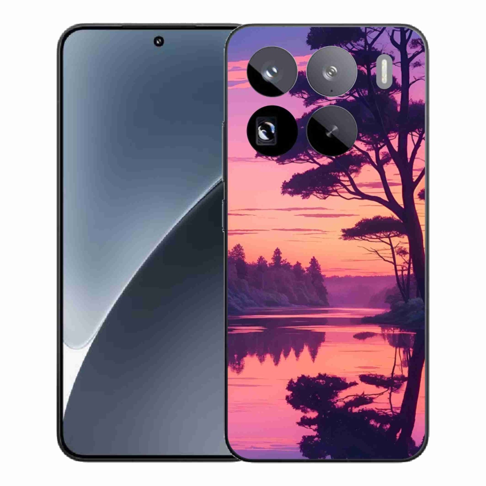 Gelový kryt mmCase na Xiaomi 15 Pro - západ slunce nad jezerem
