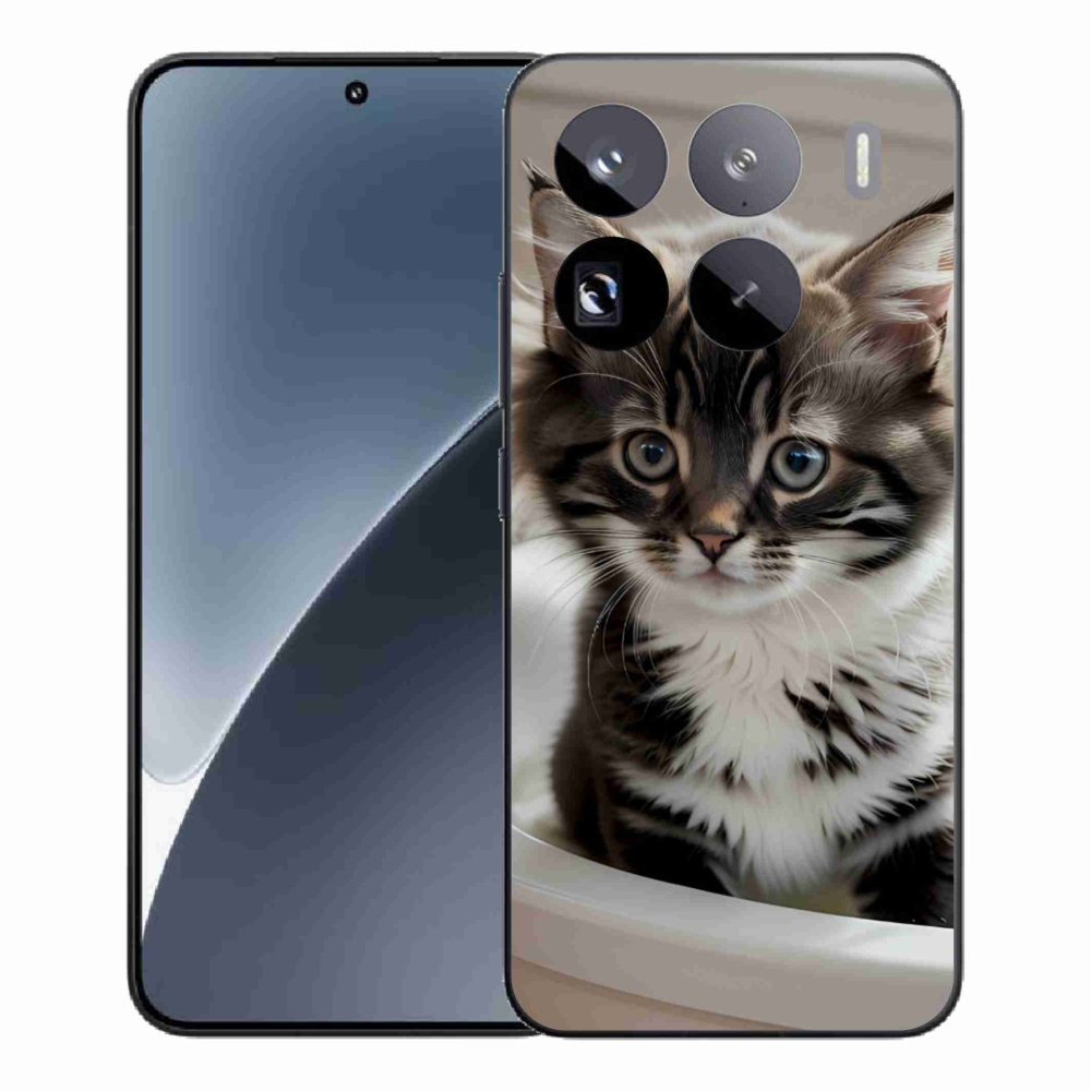 Gelový kryt mmCase na Xiaomi 15 Pro - zvědavé kotě