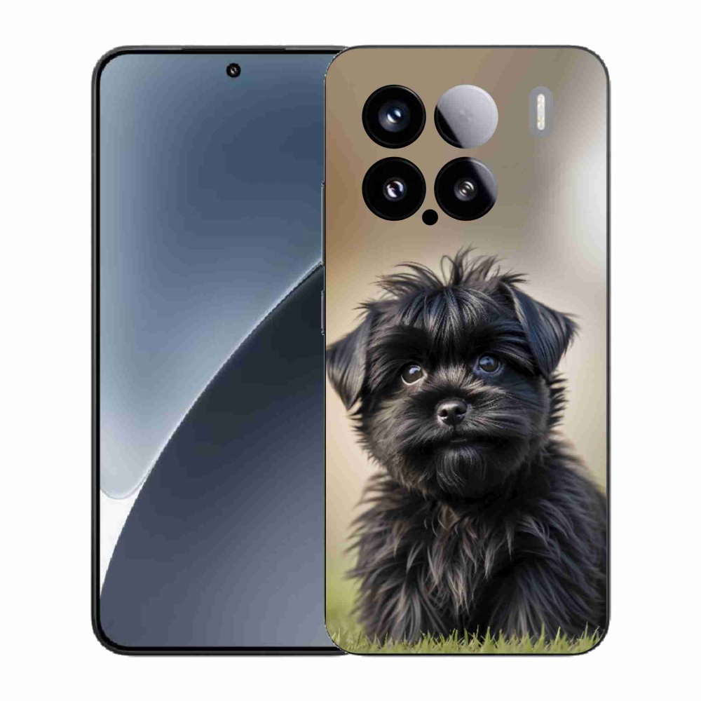 Gelový kryt mmCase na Xiaomi 15 - roztomilý černý pejsek