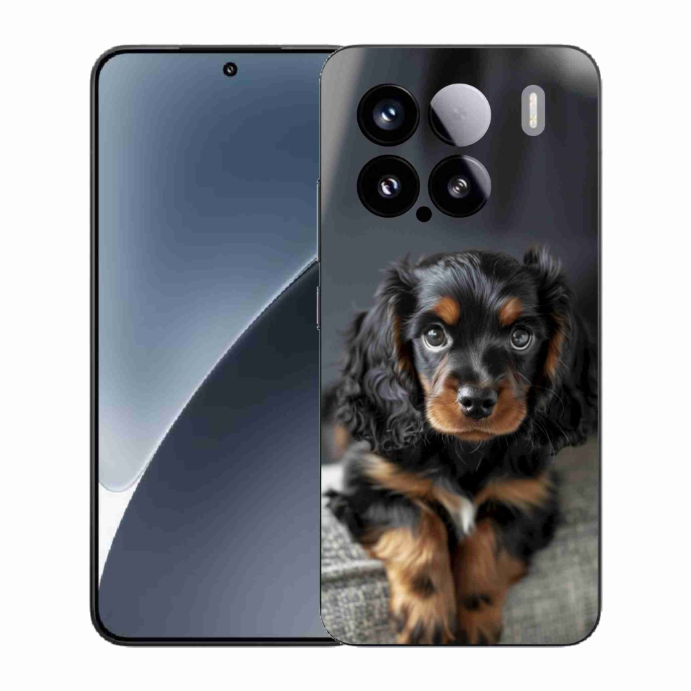 Gelový kryt mmCase na Xiaomi 15 - roztomilý dlouhosrstý jezevčík