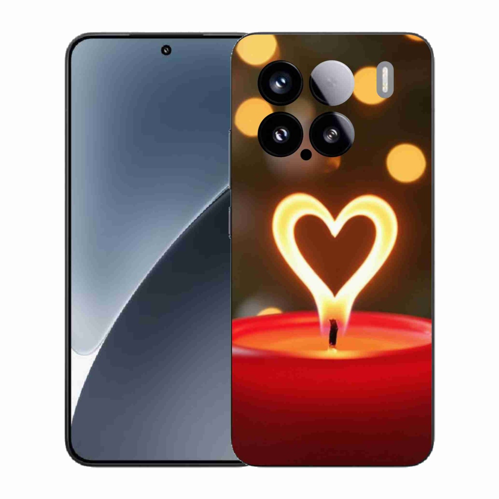 Gelový kryt mmCase na Xiaomi 15 - srdce z plamene