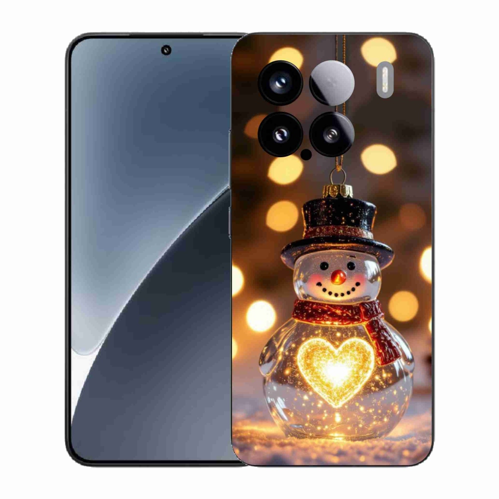 Gelový kryt mmCase na Xiaomi 15 - svítící vánoční sněhulák