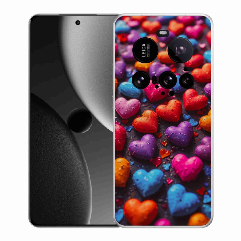 Gelový kryt mmCase na Xiaomi 15 Ultra - barevná srdce
