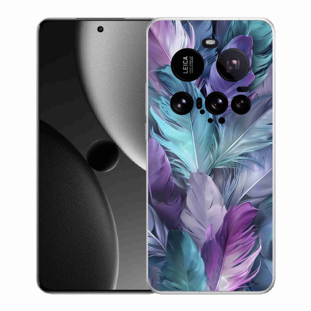 Gelový kryt mmCase na Xiaomi 15 Ultra - barevné peří 2