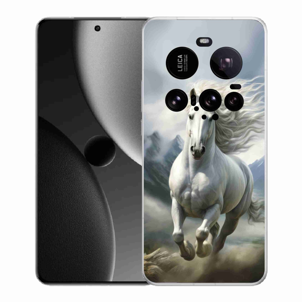 Gelový kryt mmCase na Xiaomi 15 Ultra - běžící bílý kůň 3