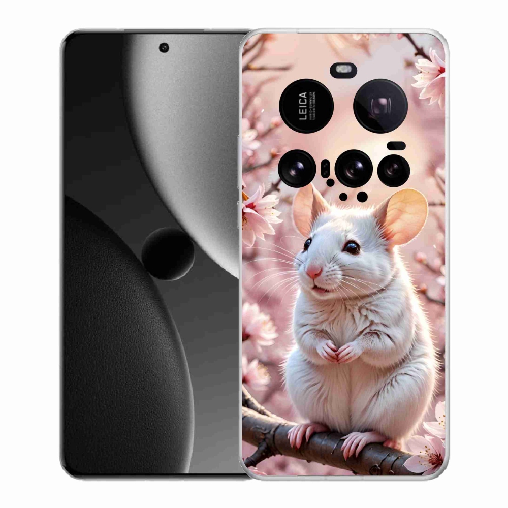Gelový kryt mmCase na Xiaomi 15 Ultra - bílá myš na větvi