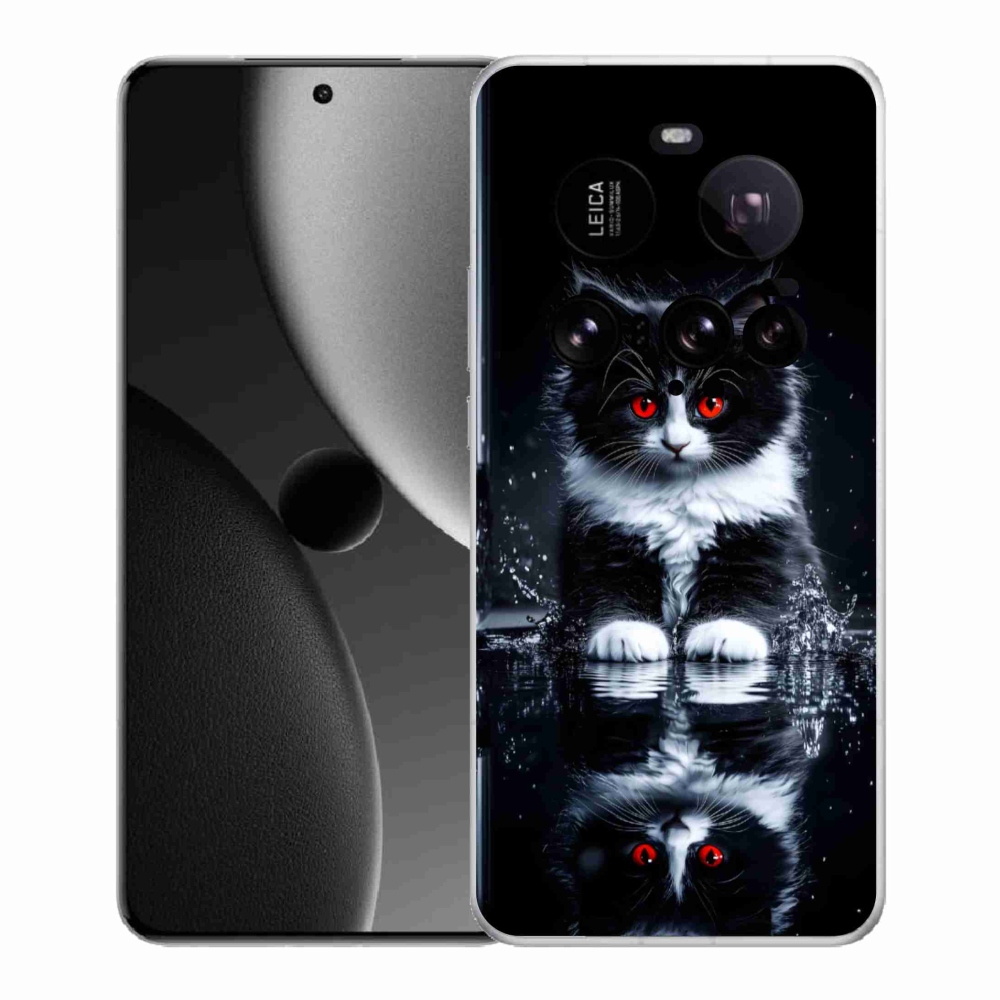 Gelový kryt mmCase na Xiaomi 15 Ultra - černobílé kotě
