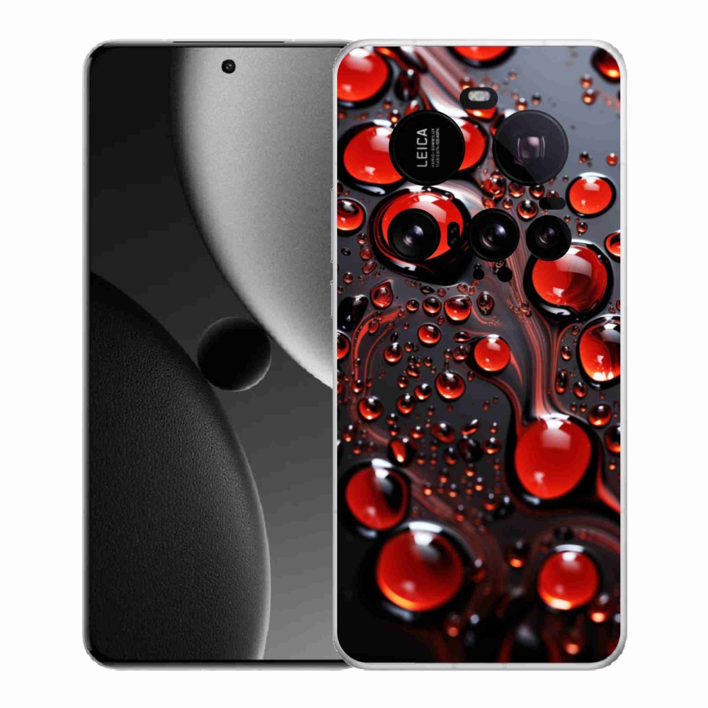 Gelový kryt mmCase na Xiaomi 15 Ultra - červené kapky 2