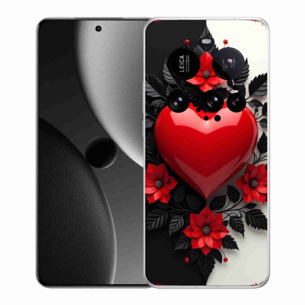 Gelový kryt mmCase na Xiaomi 15 Ultra - červené srdce