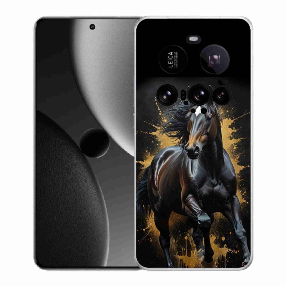Gelový kryt mmCase na Xiaomi 15 Ultra - elegantní černý hřebec
