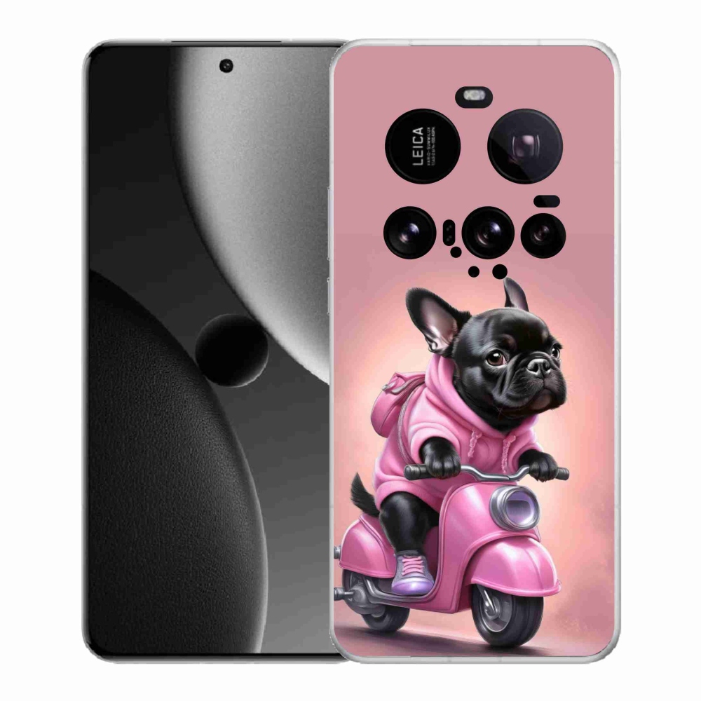 Gelový kryt mmCase na Xiaomi 15 Ultra - francouzský buldoček na skútru