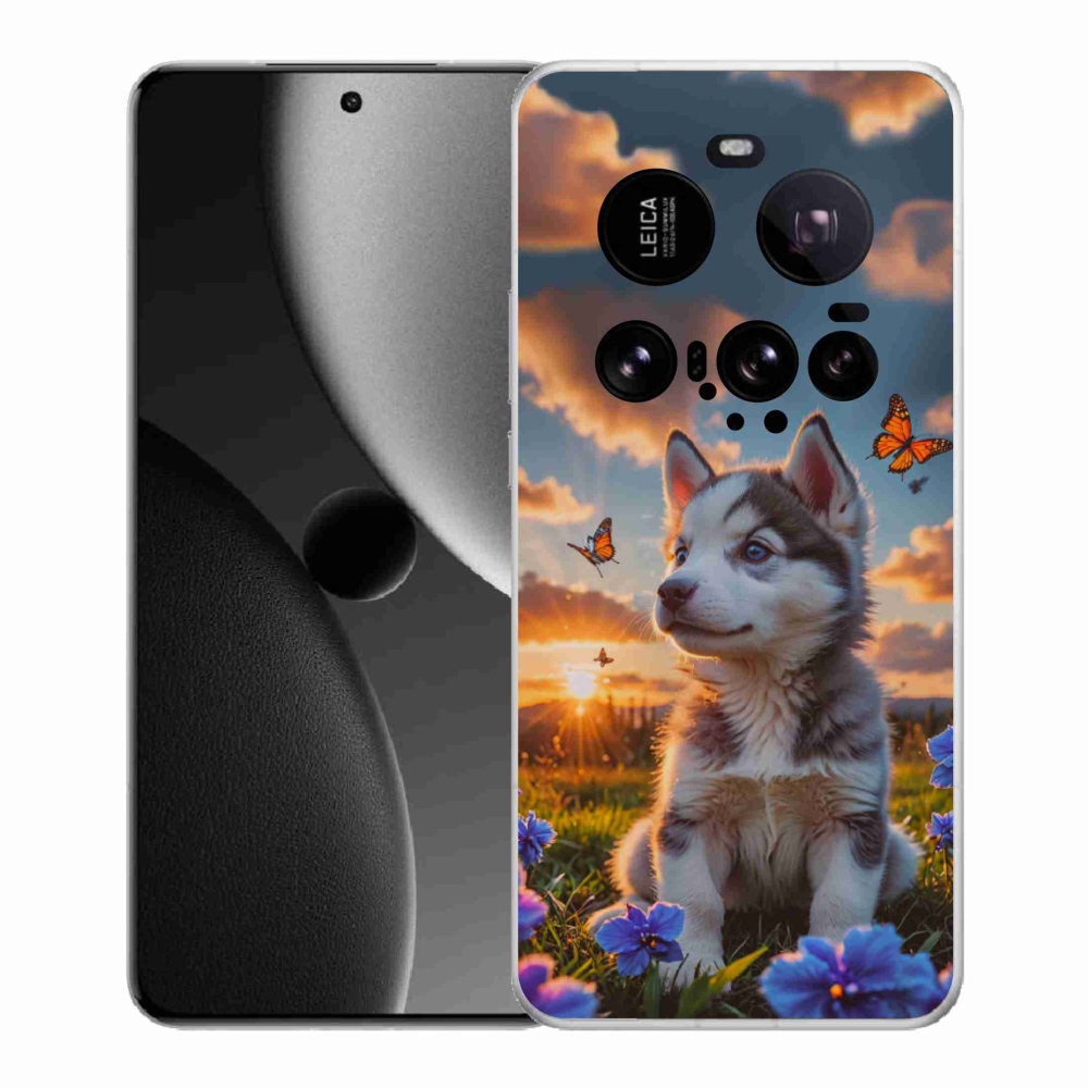 Gelový kryt mmCase na Xiaomi 15 Ultra - husky při západu slunce