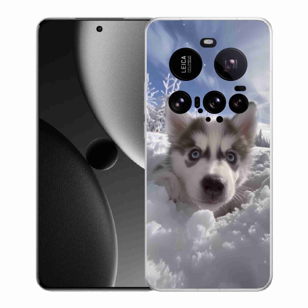 Gelový kryt mmCase na Xiaomi 15 Ultra - husky ve sněhu