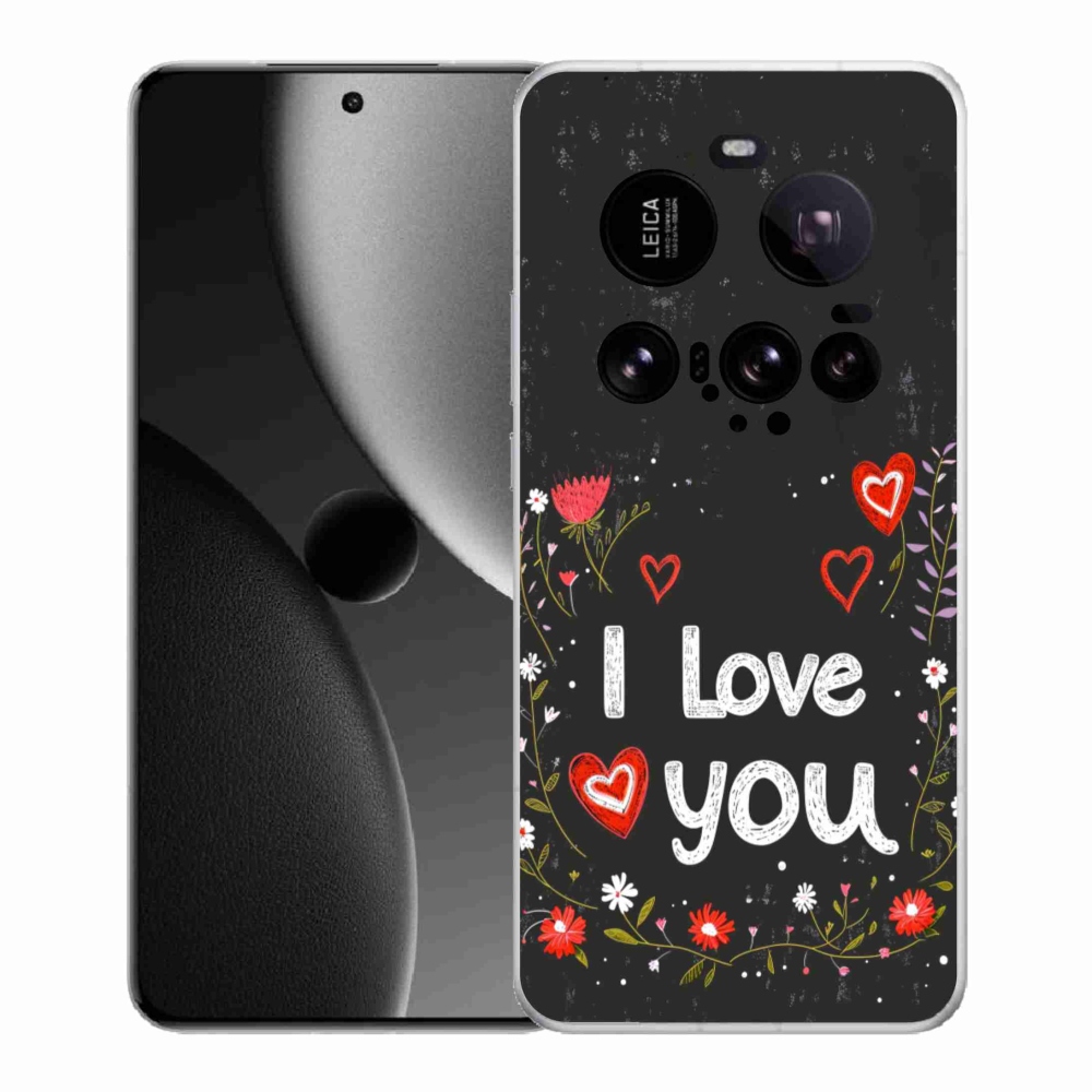 Gelový kryt mmCase na Xiaomi 15 Ultra - I love you černé pozadí